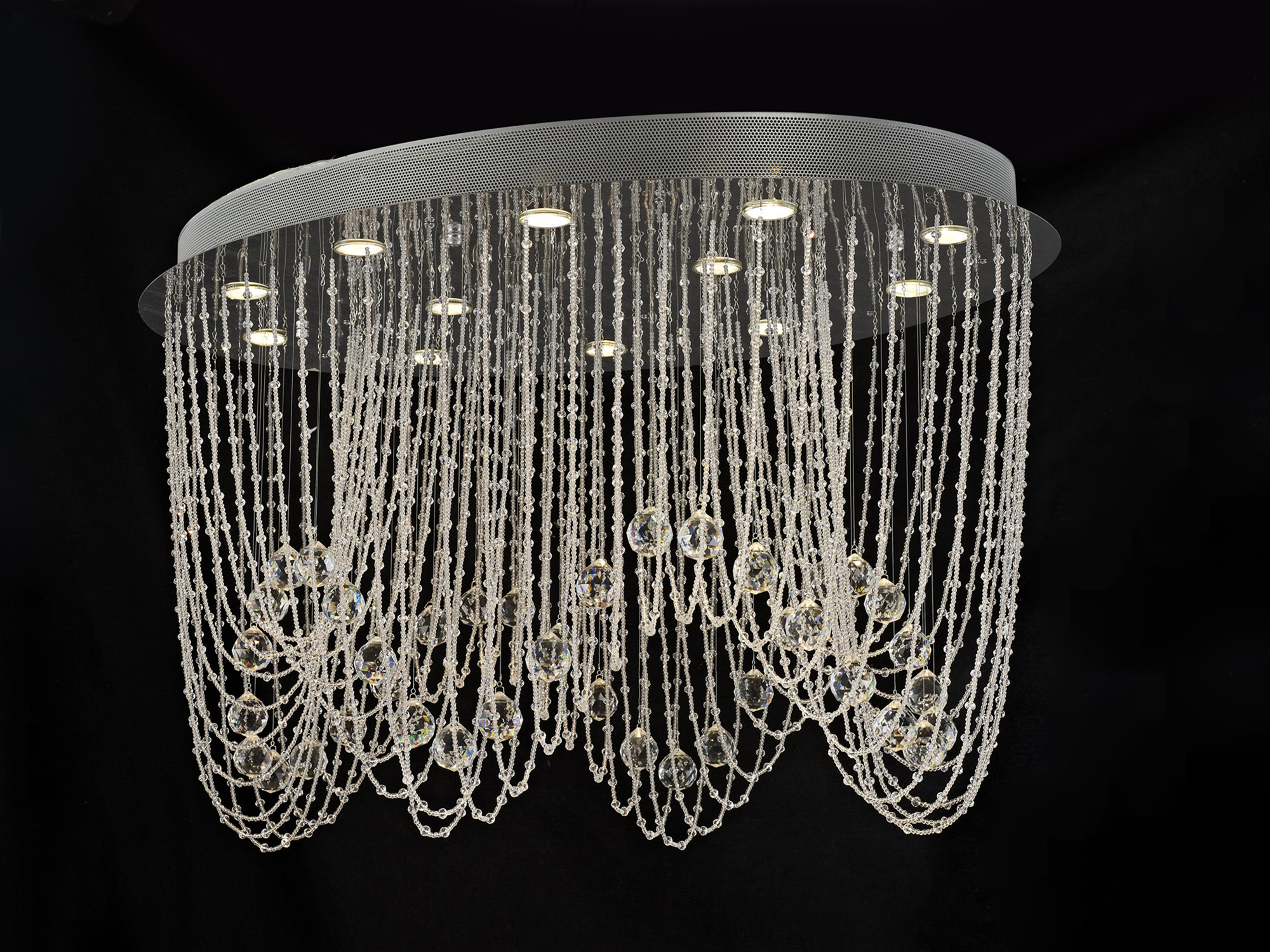 IL31393  Camilla Crystal Ceiling 12 Light (17.5kg) Polished Chrome